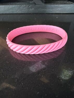 David Yurman 10mm Pink Twisted Cable Silicone Bracelet Size XS-S